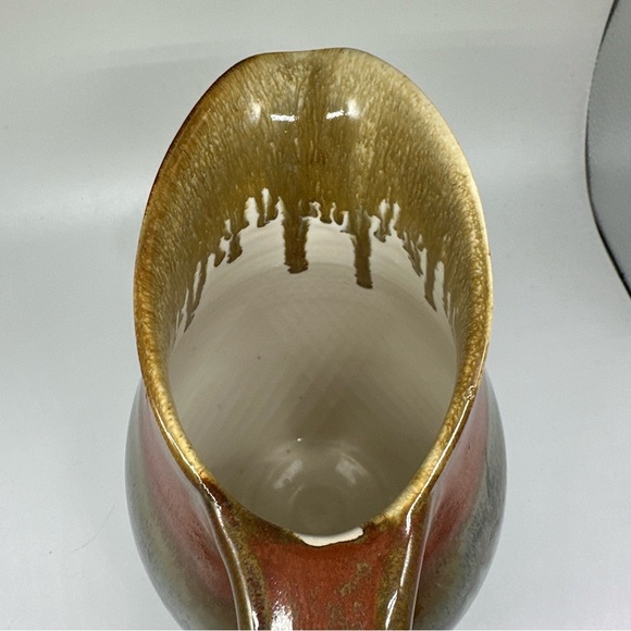 Art Pottery Pitcher Green & Brown‎ Ewer By Glenn Woods “The Pottery Boys” 2009 - Picture 5 of 9